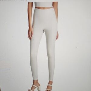 Commando Perfect Control Porcelain Faux Leather High Waisted Leggings Size M